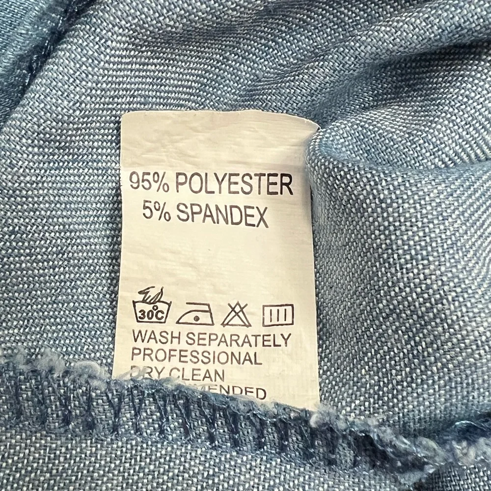 BLUE BLOUSE WITH POCKETS SIZE P2P 19” - Picture 3 of 5
